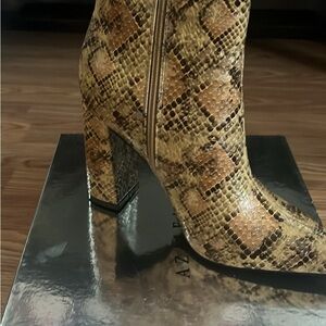 Stylish Snakeskin Ankle Boots